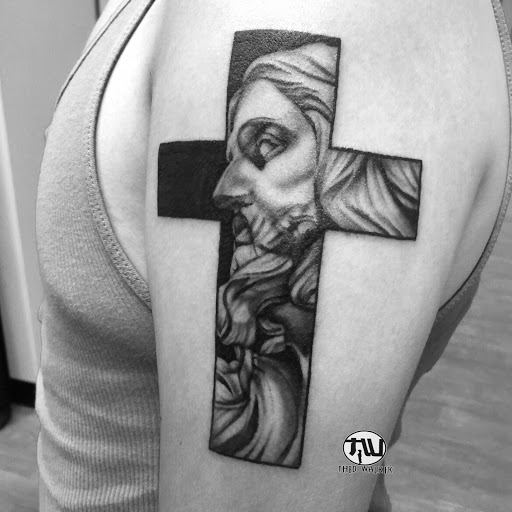 Explore hard life tattoo ideas, creative tattoo ideas in Atlanta, available at Golden Anchor Tattoo