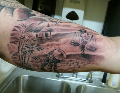 Explore gang tattoo ideas, creative tattoo ideas in Mobile, available at Medusas Art & Soul