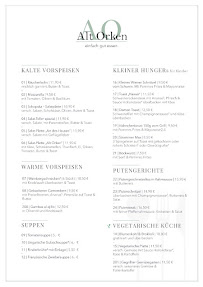 Menu / carte de Gasthaus Alt Orken à Grevenbroich
