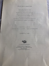 La Montanara à Ramiseto menu