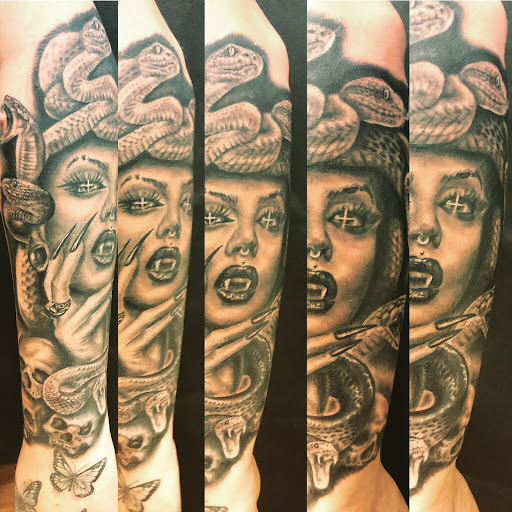 Explore cute nipple tattoo ideas, creative tattoo ideas in Sarasota, available at SEVEN SINS Tattoo Studio