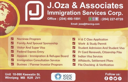 J. Oza & Associates Immigration Services Corporation.