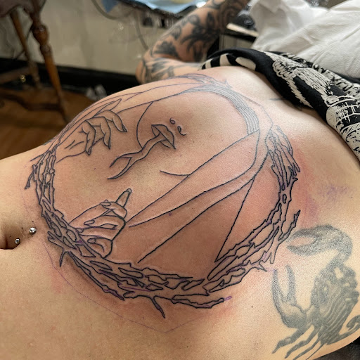 Explore new school tattoo ideas, creative tattoo ideas in Buffalo, available at True Gloom Tattoo Studio