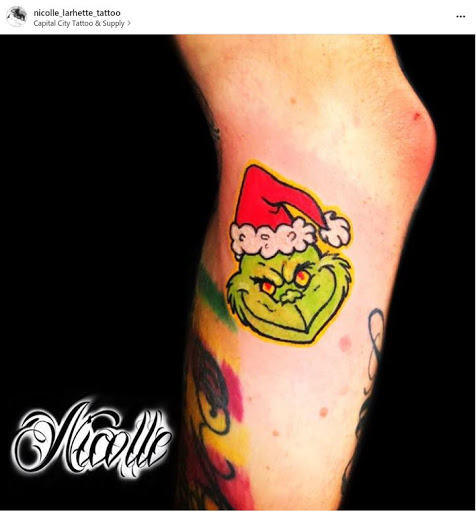 Explore outline tattoo ideas, creative tattoo ideas in Concord, available at Capital City Tattoo LLC