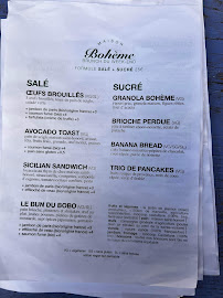 Maison Bohème - Restaurant Marseille 6 à Marseille carte