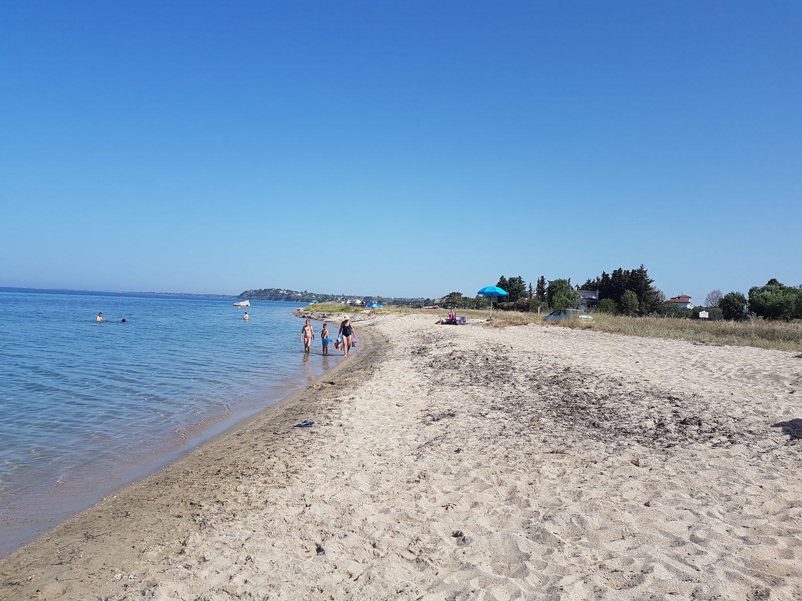 Foto de Nea Iraklia beach con recta y larga