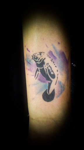 Explore tattoo ideas of dogs, creative tattoo ideas in Fort Worth, available at The Bearded Moon Tattoo Studio