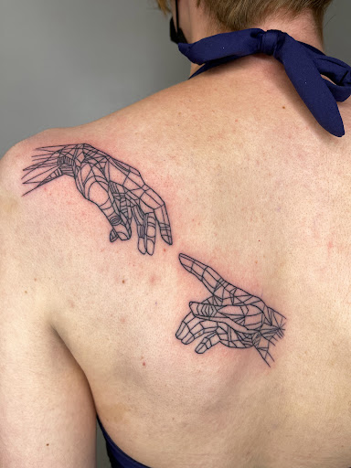 Explore tattoo ideas for men leg, creative tattoo ideas in Hamden, available at Burning Hearts Tattoo Co.