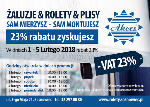 Akces - Profesjonalny Salon Osłon Okiennych - Żaluzje,Rolety,Plisy,Zasłony.