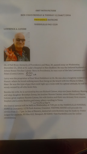 Funeral Home «Nardolillo Funeral Home», reviews and photos, 1278 Park Ave, Cranston, RI 02910, USA