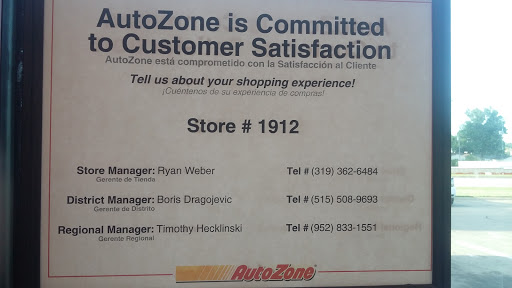 Auto Parts Store «AutoZone», reviews and photos, 1605 16th Ave SW, Cedar Rapids, IA 52401, USA