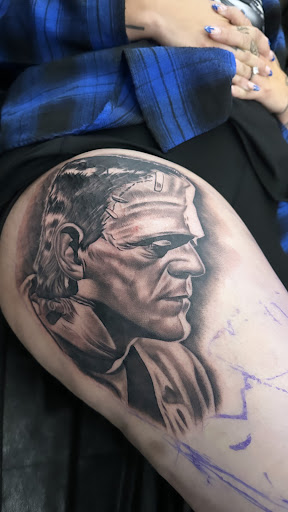 Explore music tattoo ideas men, creative tattoo ideas in La Habra, available at Raining Ink Tattoo Studio