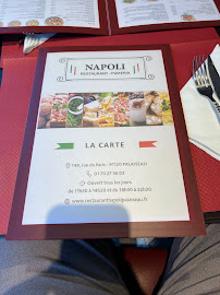 Restaurant NAPOLI à Palaiseau menu