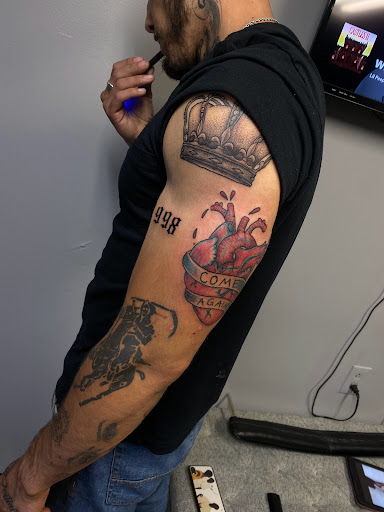Explore swimming tattoo ideas, creative tattoo ideas in Idaho Falls, available at Sinner Tattoo Studio