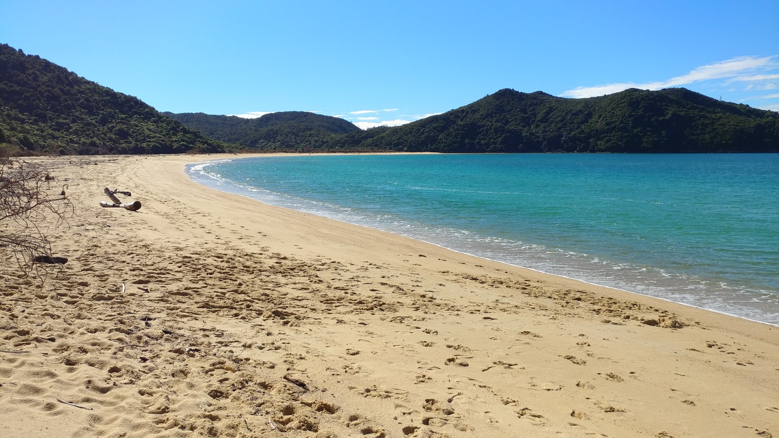 Onetahuti Beach的照片 带有明亮的细沙表面