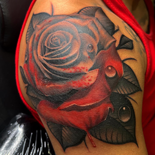 Explore tattoo ideas compass, creative tattoo ideas in Houston, available at RS3 Studios