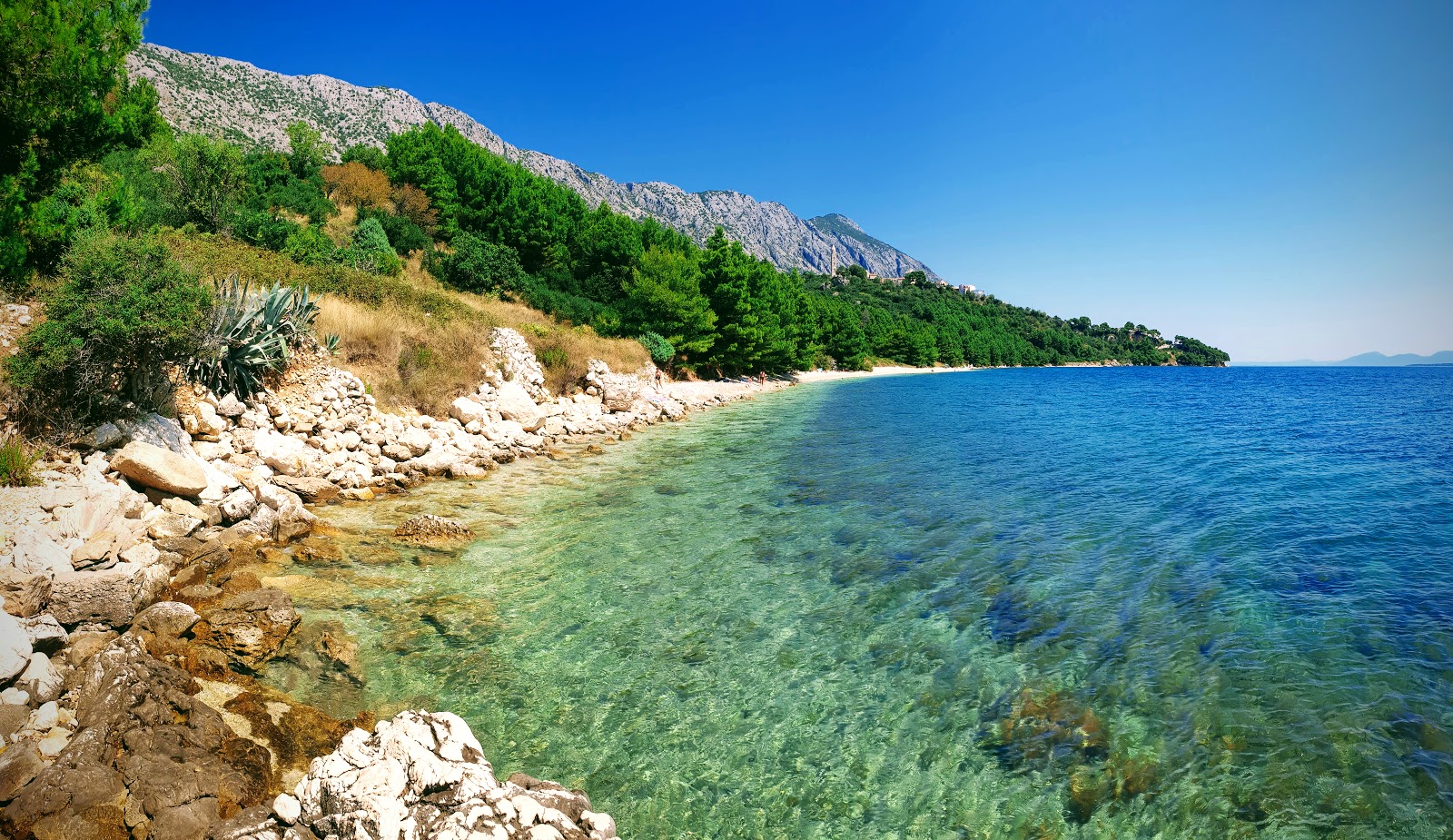 Foto de Djevicanska beach - lugar popular entre os apreciadores de relaxamento
