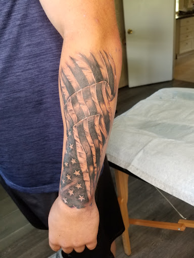 Explore prayer tattoo ideas, creative tattoo ideas in Waterbury, available at Electric Radish Tattoo LLC