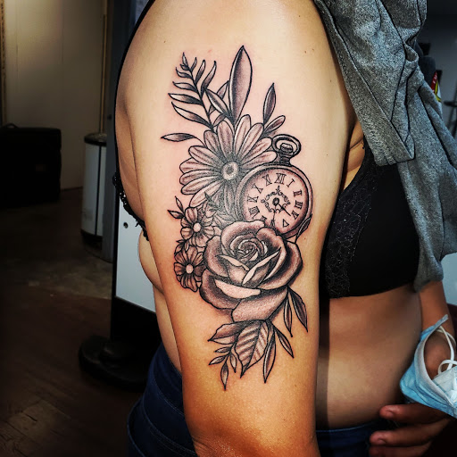 Explore amanda name tattoo ideas, creative tattoo ideas in Lubbock, available at Sinners & Saints Art Company