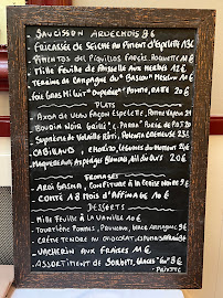 Menu / carte de Au Bascou à Paris