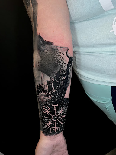 Explore firefighter tattoo sleeve ideas, creative tattoo ideas in Mesa, available at Next Wave Tattoos and Piercings