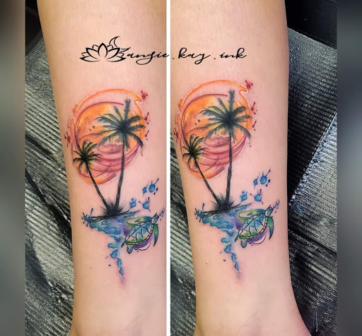 Explore arrow tattoo ideas, creative tattoo ideas in Casper, available at Luna & Lotus Amethyst Ink Angie Kay