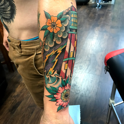 Explore tribal bear tattoo ideas, creative tattoo ideas in San Angelo, available at Good Vibes Only Tattoo Studio