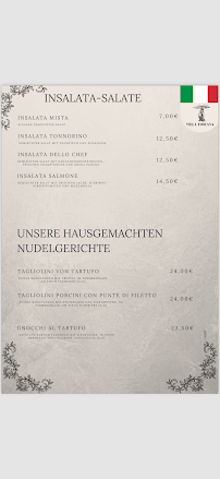 Menu du Villa Toscana à Raschau-Markersbach