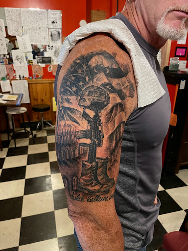 Explore elbow tattoo ideas female, creative tattoo ideas in Black River Falls, available at Black River Tattoo