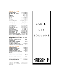 Restaurant Maison F Restaurant à Nice (le menu)