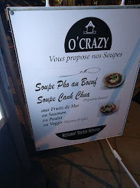 O'Crazy à Nice menu