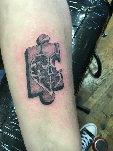 Explore mens cover up tattoo ideas, creative tattoo ideas in Eureka Springs, available at Sailors Luck Tattoo