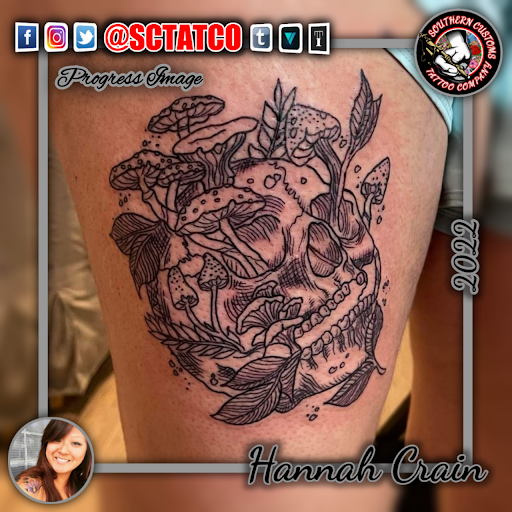 Explore ditch tattoo ideas, creative tattoo ideas in Fayetteville, available at Southern Customs Tattoo Company