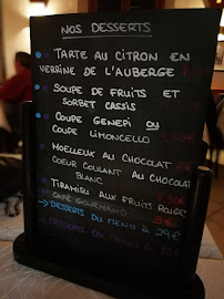 L'Auberge Ensoleillée à Peillonnex menu