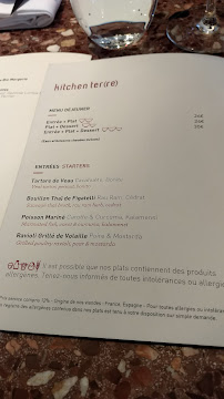Kitchen Ter(re) à Paris menu