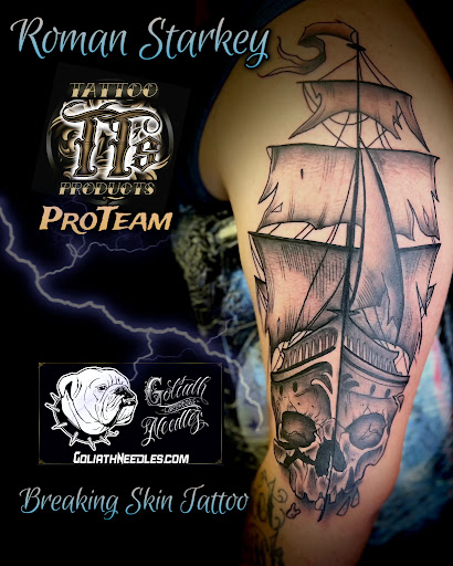 Explore angel chest tattoo ideas, creative tattoo ideas in Bridgeport, available at Breaking skin tattoo and body piercing