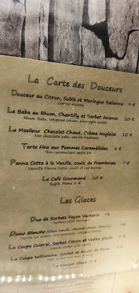 Restaurant le Bois doré à Valbonne menu