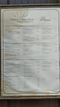 Nonna Dora à Palermo menu