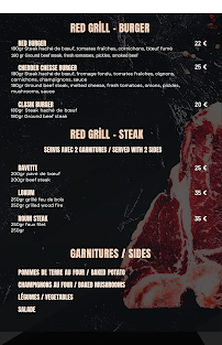 Menu / carte de Red Grill - Steak House à Paris