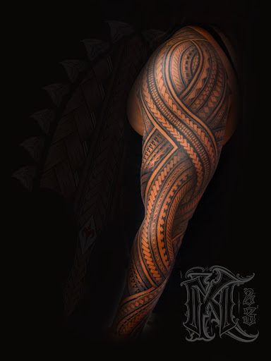 Explore grandfather clock tattoo ideas, creative tattoo ideas in Honolulu, available at Sacred Art Tattoo Waikiki