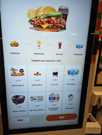 Menu du Burger King à Alcantarilha