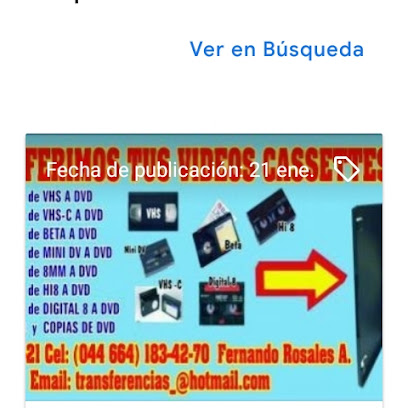 Transferimos tus vídeos casettes a dvd en Tijuana B.C