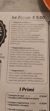 Ristorante La Cranceria à Lucca menu