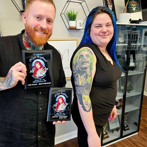 Explore pet tattoo ideas dog, creative tattoo ideas in Worcester, available at Elegance Piercing & Tattoo Inc.