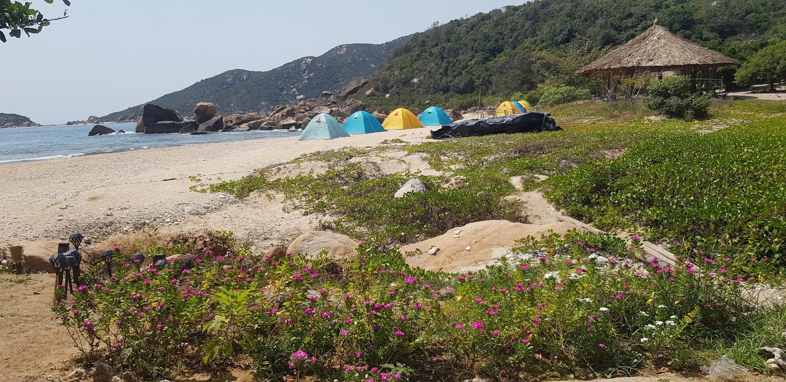 Bai Cay Bang Beach的照片 带有碧绿色纯水表面