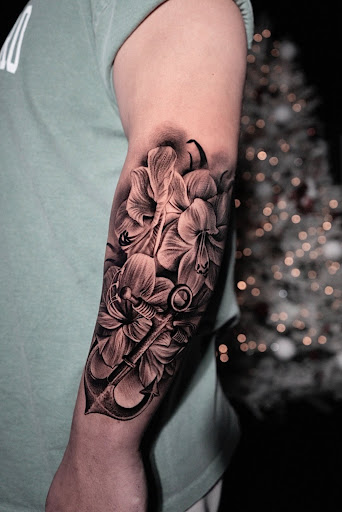 Explore toxic tattoo ideas, creative tattoo ideas in Hollywood, available at Sacred Eye Tattoos