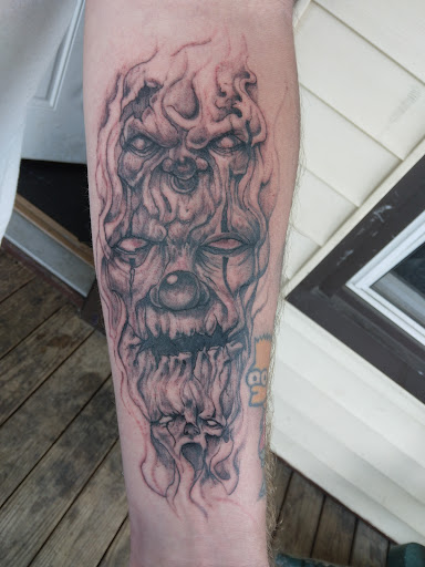 Explore big cover up tattoo ideas, creative tattoo ideas in Roanoke, available at RailYard INK