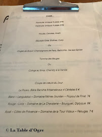 Restaurant Restaurant Plume à Paris (la carte)
