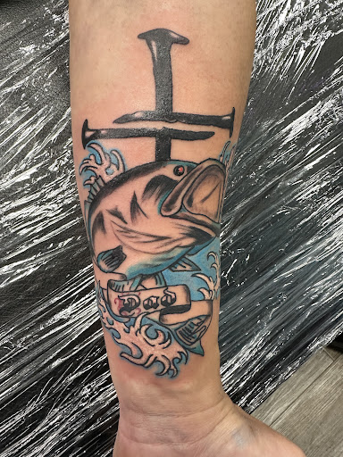 Explore tattoo ideas for boyfriend name, creative tattoo ideas in Mineola, available at Kiss of Death Ink