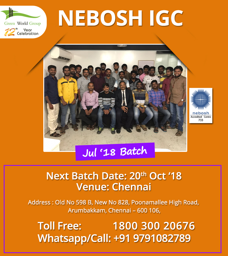 Nebosh IGC Course in Chennai - Green World Group